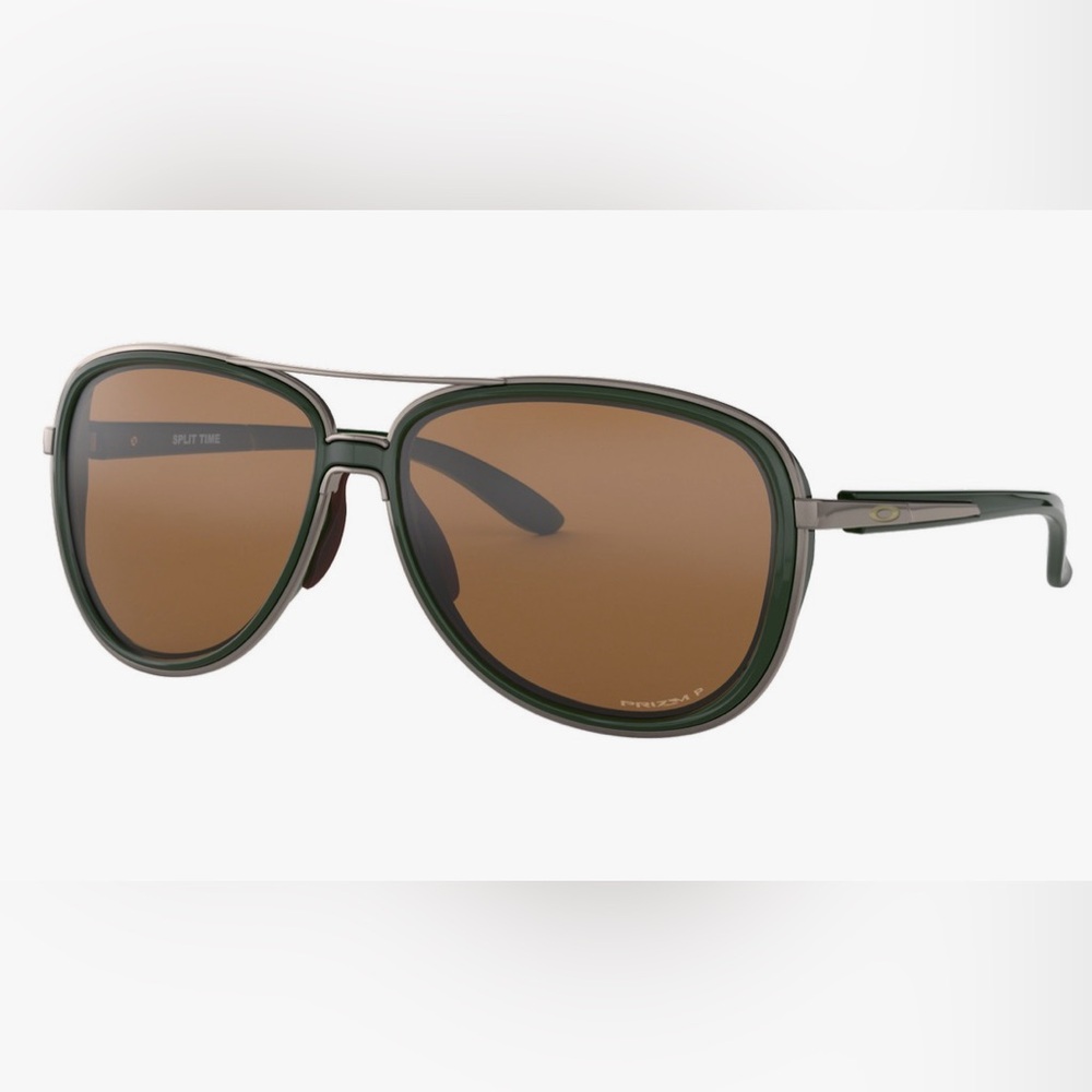 Authentic Oakley Split Time Sunglasses Forest w/PRIZM Tungsten Polarized Lenses
